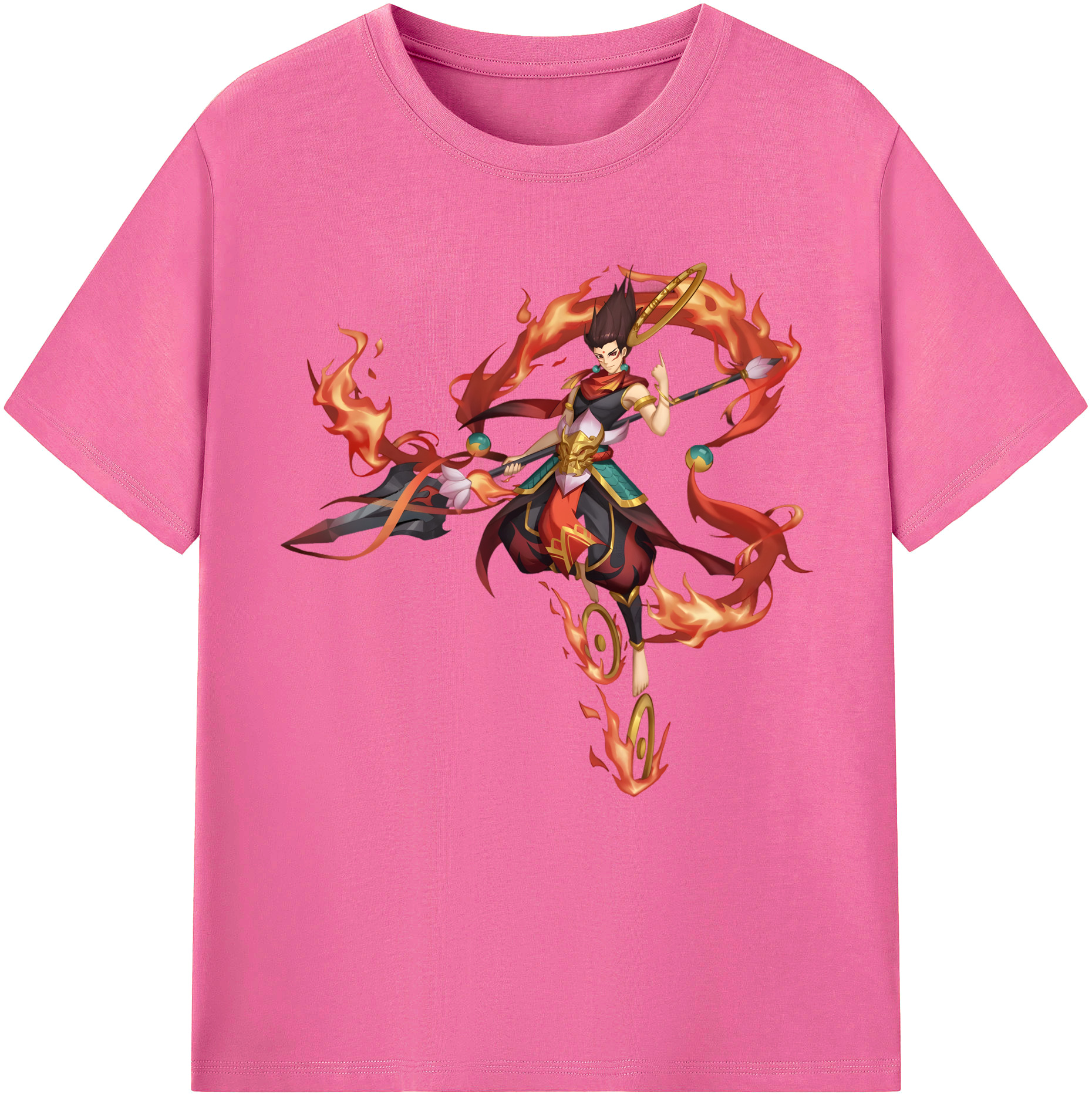 （画像用） Ne Zha 2 ナタ 魔童の大暴れ レディースカジュアルプリントTシャツ（綿100％）